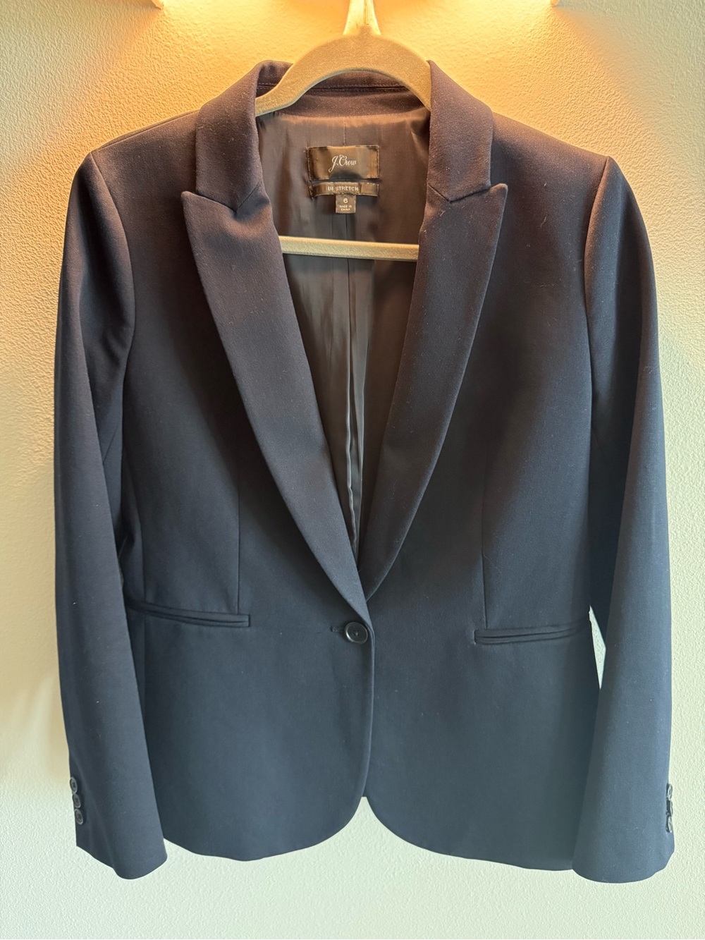 J. Crew Tailored Navy 2-Piece Bi-Stretch Pant Suit for Women Sz 6 - Picture 5 of 8